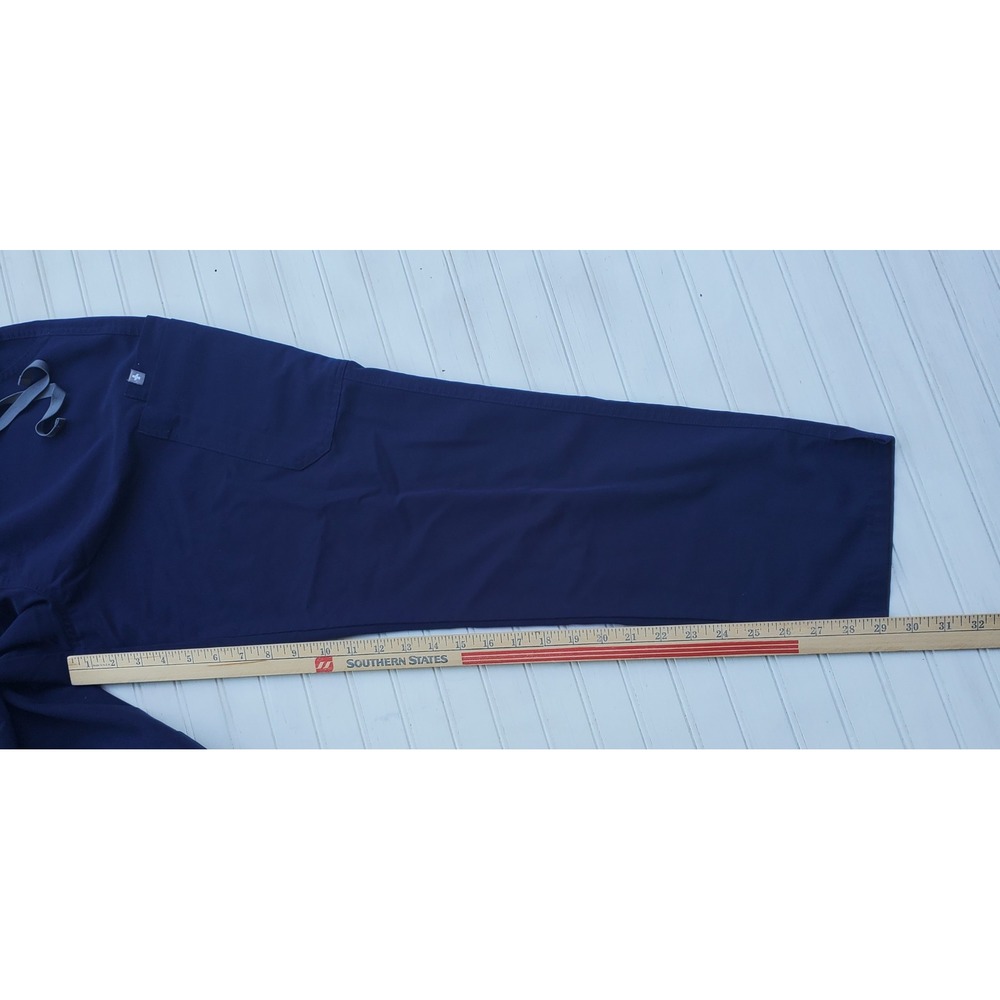 FIGS Technical Collection Navy Blue Scrub Pants Womens XL Cargo Drawstring - Picture 2 of 6